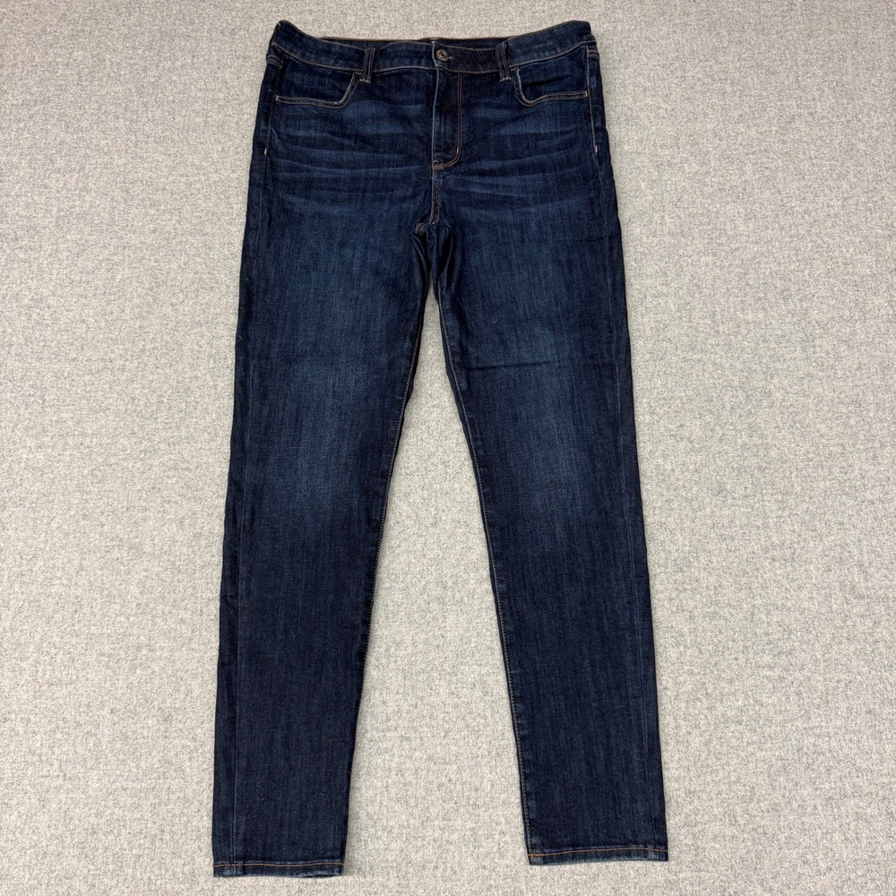 American Eagle Skinny Jeans 18 Long Dark Wash Ne(x)t Level Stretch Blue Denim